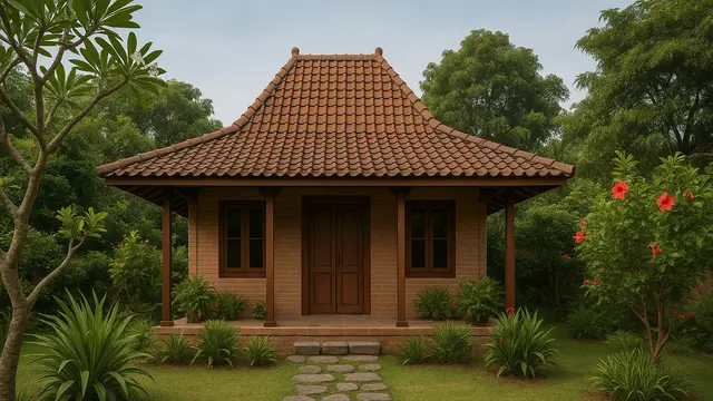 Model Rumah Sederhana Ukuran 5x7 di Kampung/Ilustrasi gambar oleh AI