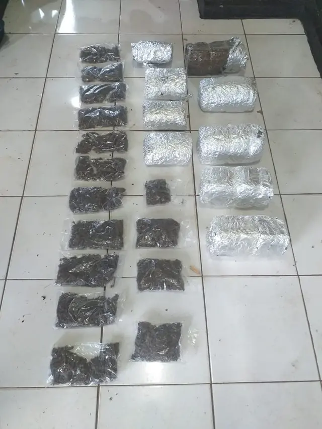 Ganja Kering Seberat 4.25 kg Di Perbatasan Skouw