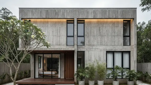 7 Gambar Rumah Minimalis Modern Kekinian dengan Aksen Beton Ekspos, Tampil Elegan Tanpa Banyak Dekorasi