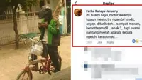 Bikin Haru, Ini Kisah Sedih di Balik Driver Ojek Online yang Antar Pesanan Pakai Sepeda
