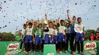 SDN Saentis juara Milo Football Championship Medan (istimewa)