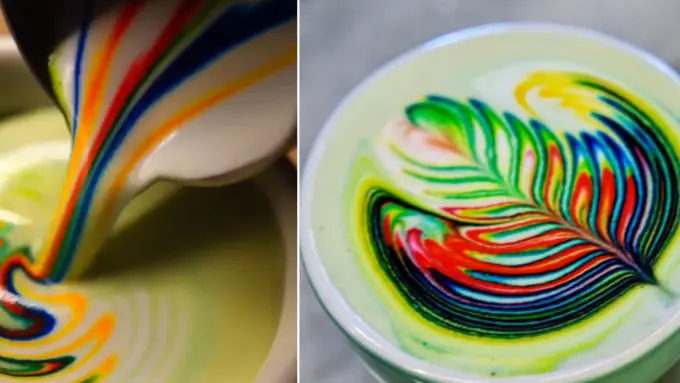 Inovasi Terbaru, Ini 13 Potret Kopi dengan 'Sentuhan' Pelangi