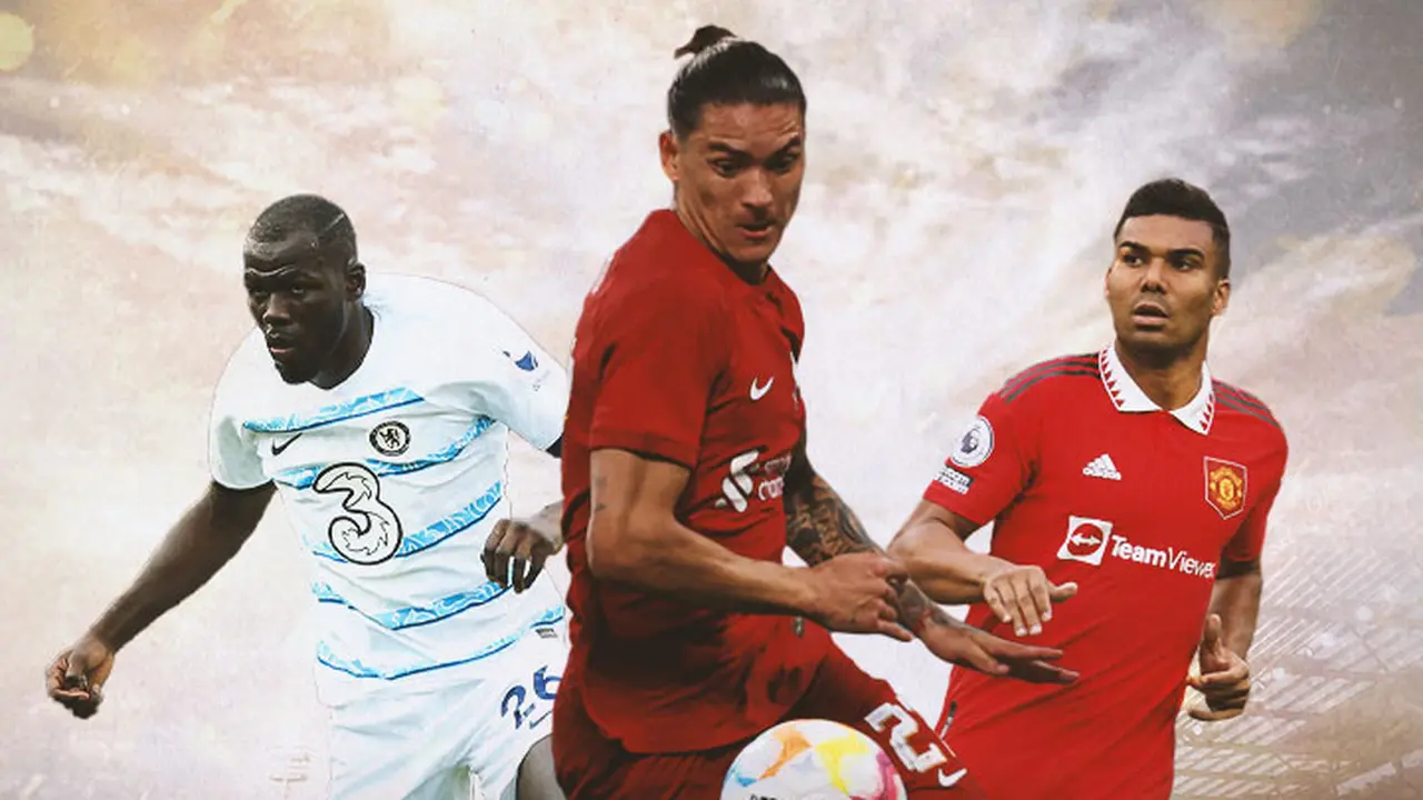 Ilustrasi - Kalidou Koulibaly, Darwin Nunez, Casmiro