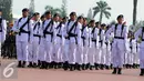 1.664 personel TNI dilibatkan dalam Upacara Serah Terima Jabatan Panglima TNI dari Jenderal TNI Moeldoko kepada Jenderal TNI Gatot Nurmantyo di Mabes TNI Jakarta, Selasa (14/7/2015).(Liputan6.com/HelmiFithriansyah)