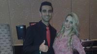 Otavio Duttra bersama istrinya, Tatiane Dutra, di Hotel Mulia, Senayan, Jakarta. (Liputan6.com)