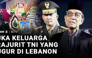 Penantian keluarga tiga Prajurit TNI yang gugur sebagai pasukan perdamaian PBB di Lebanon berakhir saat ketiga jenazah tiba di rumah duka di Magelang, Cimahi, dan Kulon Progo. Duka dan air mata mereka tak terbendung ketika orang tercinta tiba dalam p...