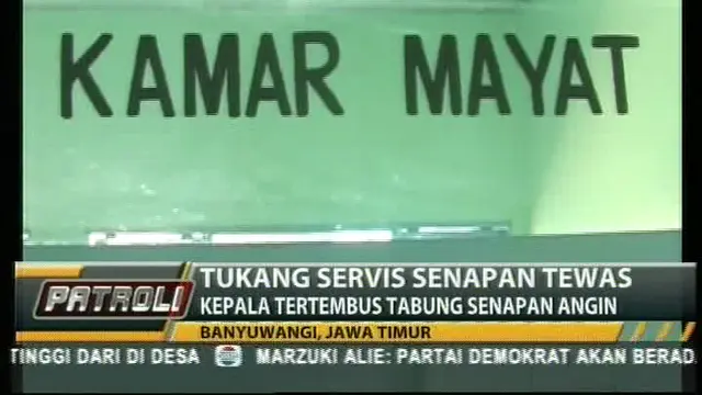 Tukang Servis Senapan Tewas,Kepala Tertembus Tabung Senapan Angin