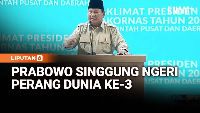 Prabowo Singgung Ancaman Perang Dunia Ketiga Depan Menteri, TNI & Polri