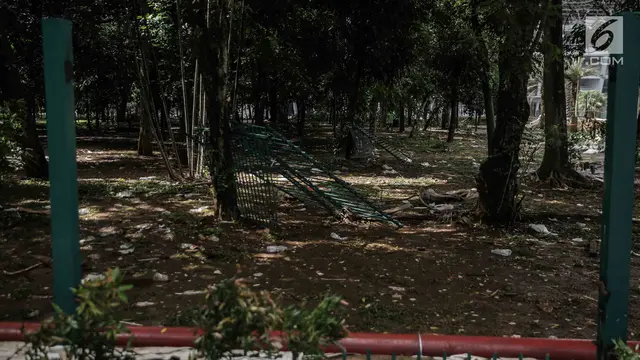 Pagar Tanaman di Stadion Utama GBK Rusak