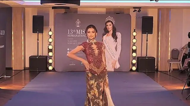 Pesona Adinda Cresheilla Pakai Kebaya di Miss Supranational 2022, Raih Top 15 Miss Elegance