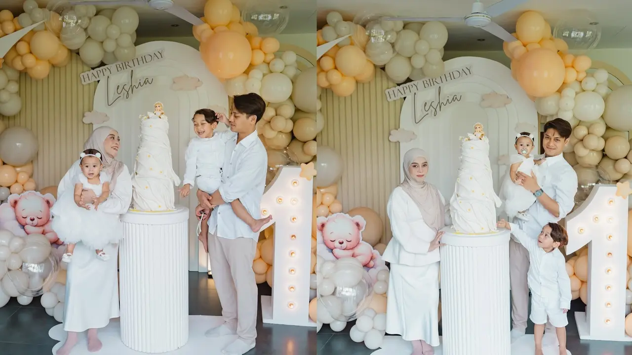Potret Dekorasi Ultah Pertama Leshia Anak Kedua Lesti-Billar