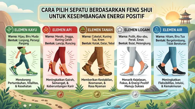 Cara Pilih Sepatu Berdasarkan Feng Shui Gemini AI
