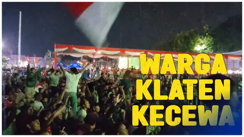 VIDEO: Ribuan Warga Klaten Kecewa Setelah Timnas Indonesia Gagal Menang di Semifinal Piala Asia U-23