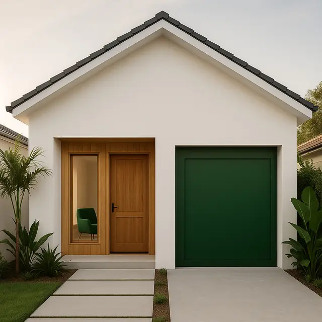 Kombinasi Cat Rumah Warna Hijau dan Putih