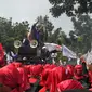 Demo buruh di Balai Kota DKI Jakarta (Liputan6.com/ Ika Defianti)