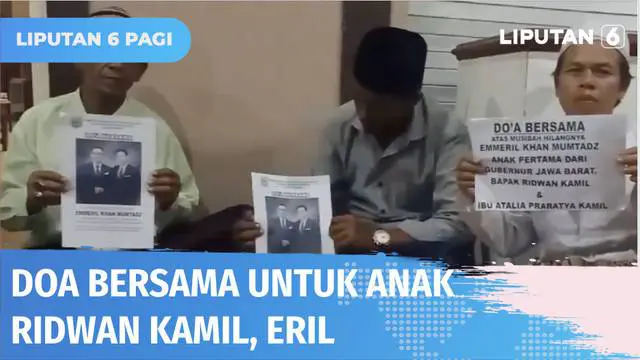 Ratusan warga dan santri di Majalengka menggelar doa bersama atas hilangnya anak dari Ridwan Kamil, Emmeril Kahn Mumtadz alias Eril yang terseret arus Sungai Aare di Swiss. Warga berharap Eril segera ditemukan.