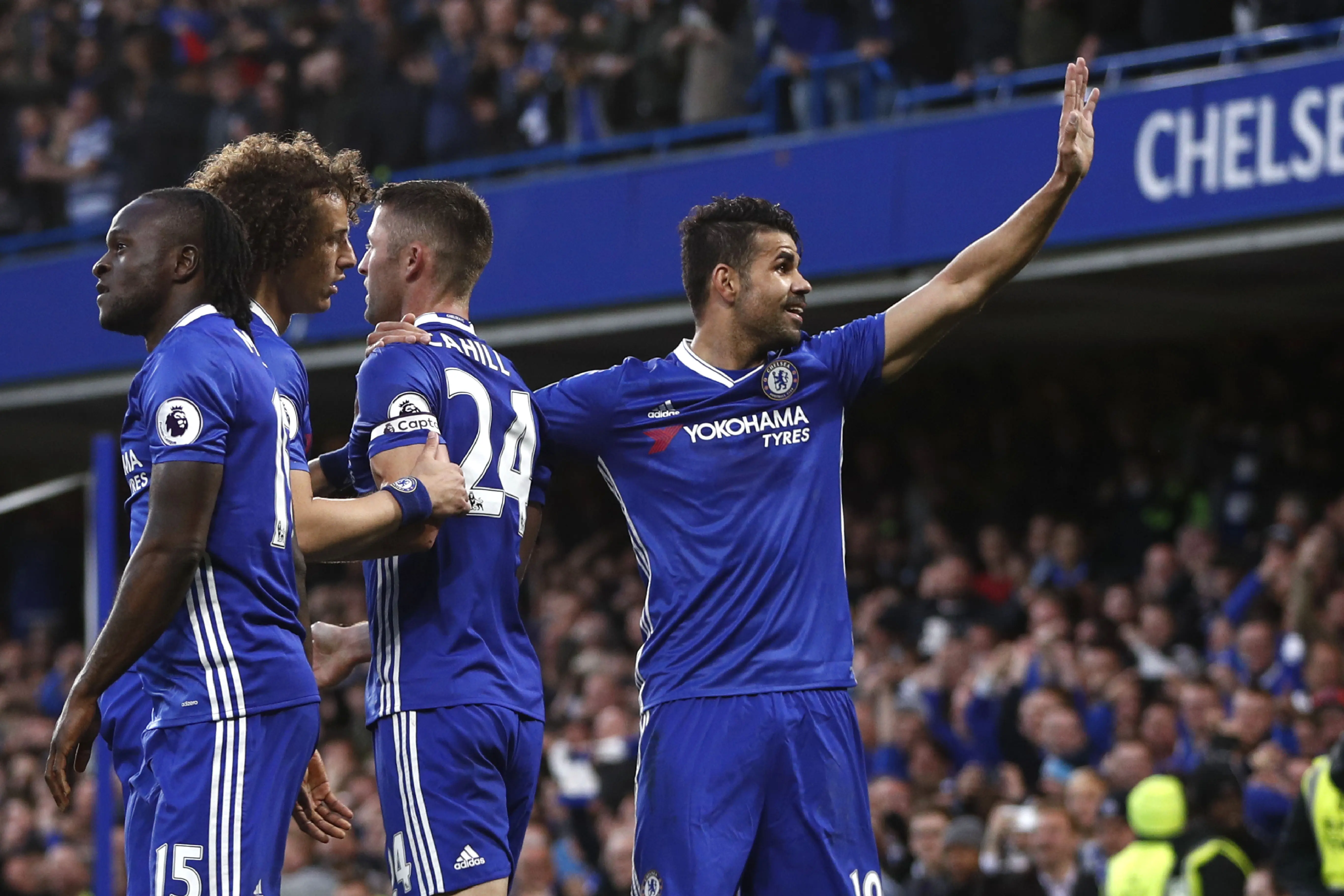 Chelsea emenangkan 16 laga, enam imbang, dan hanya kalah tiga kali di 25 pertandingan pembuka. (AFP/Adrian Dennis)