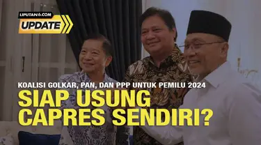 Airlangga Hartarto dan Suharso Monoarfa bertemu dengan Zulkifli Hasan membahas politik. Para menteri yang juga menjabat sebagai Ketua Umum Parpol Golkar, PPP, dan PAN itu sepakat membentuk koalisi yang dinamakan Koalisi Indonesia Bersatu, yang mengha...