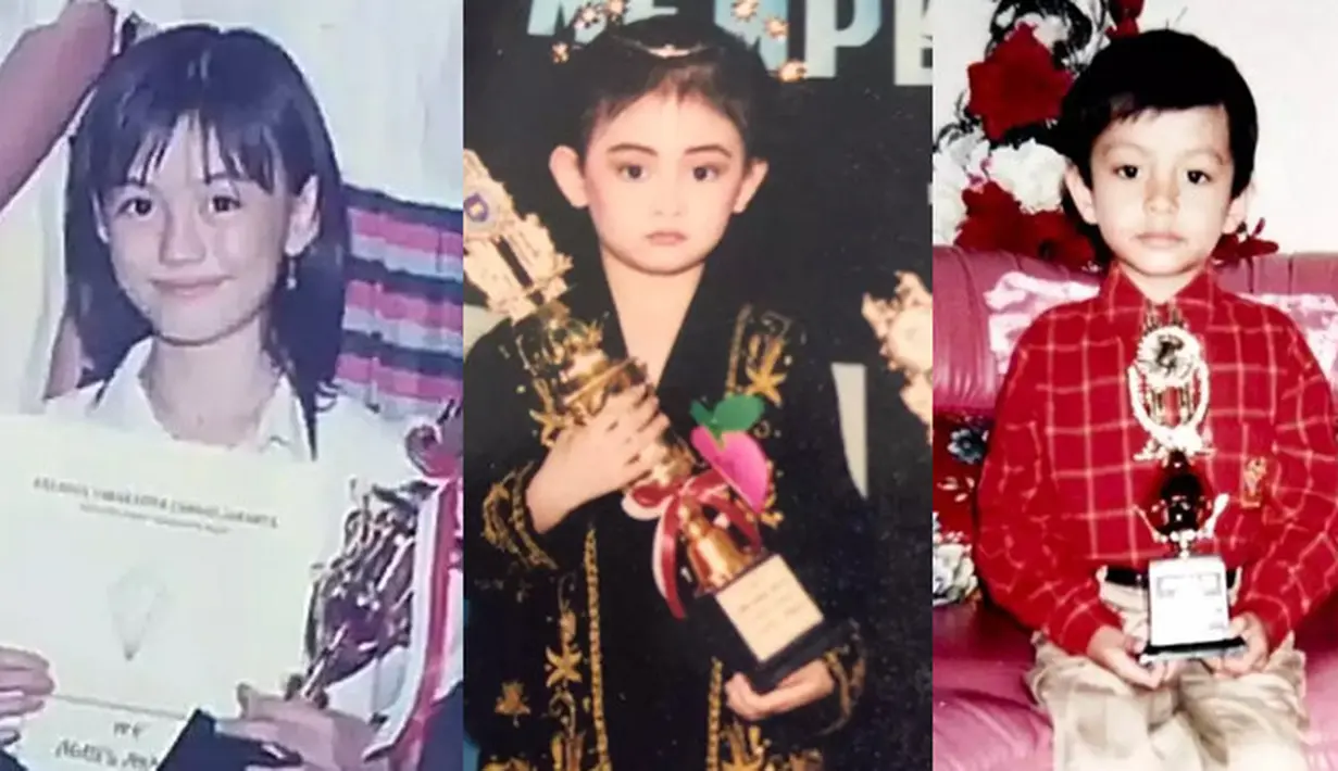 Berikut potret artis saat masih kecil memegang piala. Penampilannya masih terlihat polos hingga membuat banyak orang gemas. Memegang piala atau penghargaan yang didapat. Berikut beberapa potretnya. [dok. Instagram]