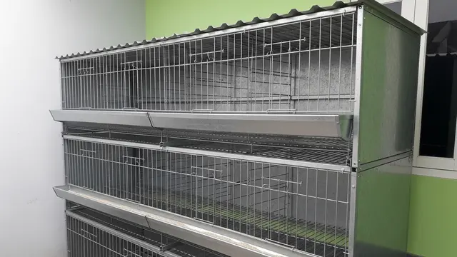 Kandang Ayam Besi Sistem Baterai
