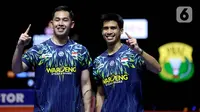 Ini menjadi final pertama bagi Sabar Karyaman Gutama/Moh Reza Pahlevi Isfahani di turnamen BWF Super 1000. (Liputan6.com/Helmi Fithriansyah)