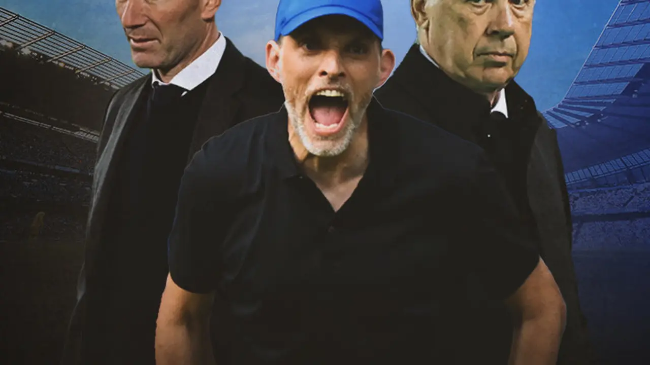 Ilustrasi - Thomas Tuchel, Carlo Ancelotti, Zinedine Zidane