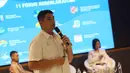 Upstream Champion, Donny Tigor Silitonga, saat mempresentasikan kegiatan Upstream Force Pertamina Hulu Energi di Auditorium Lantai 2 Gedung Interdisciplinary Engineering Fakultas Teknik Universitas Indonesia (IDE FTUI), Depok, Jawa Barat, Selasa (4/11/2025). "Upstream Force We Are The Energy" menjadi medium yang menekankan sinergi antara industri, media, dan kreator digital dalam membentuk masa depan energi. (Liputan6.com/Helmi Fithriansyah)