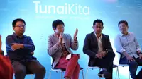 George Zhi Group CEO WeCash, James Chan CEO TunaiKita, Andri Huzain-COO T7unaiKita, Suryandy Jahja Managing Director PT Kresna Graha  Investama Tbk.