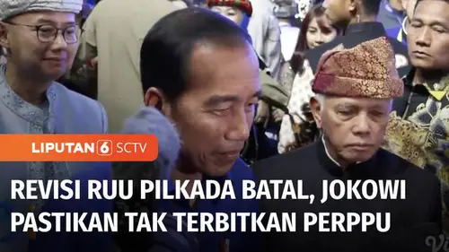 VIDEO: Jokowi Tegaskan Tak Terbitkan Perppu Pilkada: Kepikiran Saja Nggak