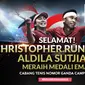 Selamat Meraih Medali Emas Aldilla Sutjiadi dan Christoper Benjamin Rungkat (Bola.com/Adreanus Titus)