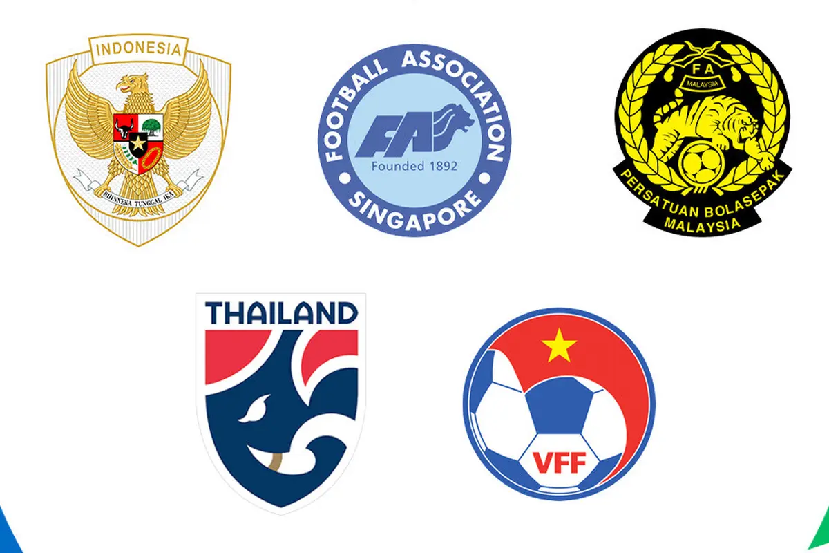 Piala AFF 2024 - Logo Timnas Indonesia, Singapura, Thailand, Malaysia, Vietnam