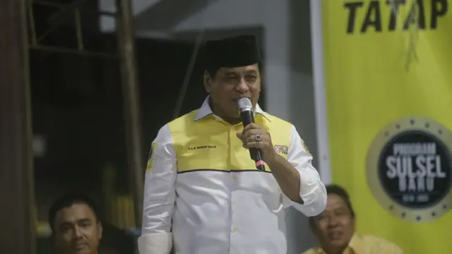 Cagub Sulsel, Nurdin Halid Punya Kiat Sulap Banjir Jadi Uang (Liputan6.com/ Eka Sulsel)