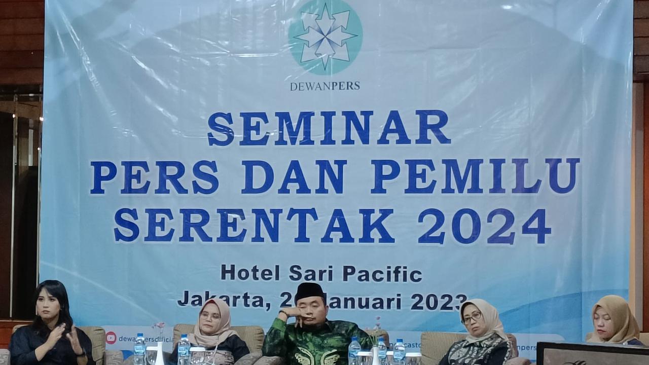 Dewan Pers menggelar Seminar Pers dan Pemilu Serentak 2024 Seminar Pers dan Pemilu Serentak 2024, di Jakarta, Kamis (26/1/2023).