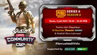 Live streaming Vidio Community Cup PUBG Series 8 dapat disaksikan melalui platform Vidio, laman Bola.com, dan Bola.net. (Dok. Vidio)