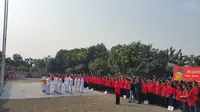 Merayakan Hari Ulang Tahun (HUT) ke-72 Republik Indonesia, PDIP mengumpulkan anggotanya dari seluruh wilayah Jabodetabek untuk turut menyemarakkan kemerdekaan Tanah Air. (Liputan6.com/Nanda)