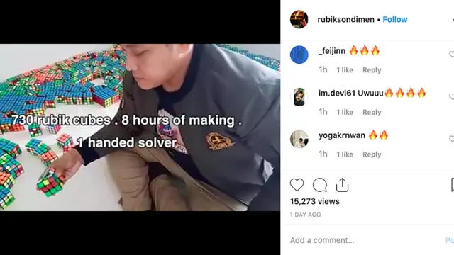 instagram @rubiksondimen