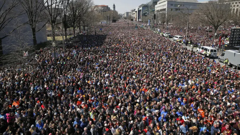March for Our Lives: 1 Juta Pendukung Anti-Senjata Gelar Protes di Washington DC
