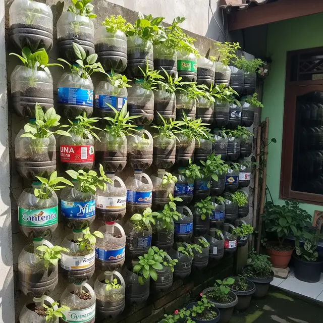 9 Ide Kebun Dinding dari Galon Air Mineral Bekas, Solusi Hijau Lahan Sempit