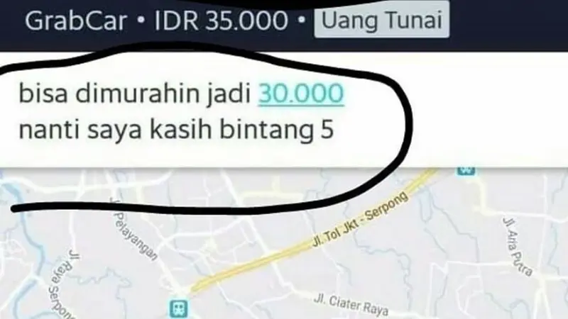 6 Chat Penumpang Ojek Online Tawar Tarif Ini Bikin Geleng Kepala