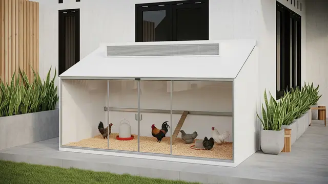 Kandang Ayam di Teras