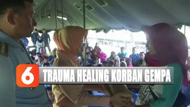 TNI AU Beri Trauma Healing Bagi Korban Gempa Maluku