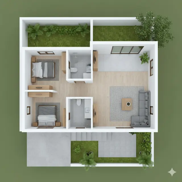 Denah Rumah Tipe 45