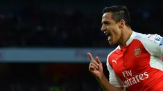 Alexis Sanchez tampil gemilang dengan mencetak dua gol kemenangan Arsenal atas West Bromwich Albion pada pertandingan lanjutan Liga Inggris di Stadion Emirates, London, Jumat (22/4/2016) dini hari WIB. (AFP/Glyn Kirk)