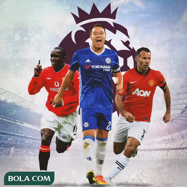 Premier League - Dwight Yorke, John Terry, Ryan Giggs