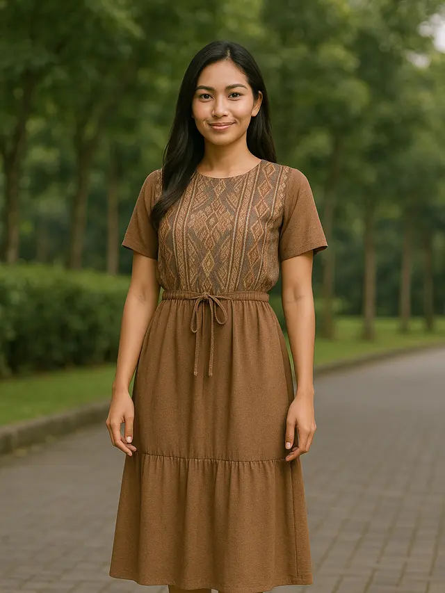 7 Model Baju Tenun Kombinasi Kain Polos, Simpel tapi Anggun untuk Segala Acara