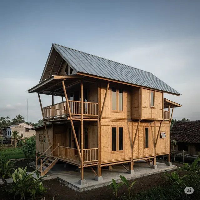 Inspirasi Rumah Sederhana di Kampung. Foto: Gemini
