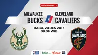 Jadwal NBA, Milwaukee Bucks Vs Cleveland Cavaliers. (Bola.com/Dody Iryawan)
