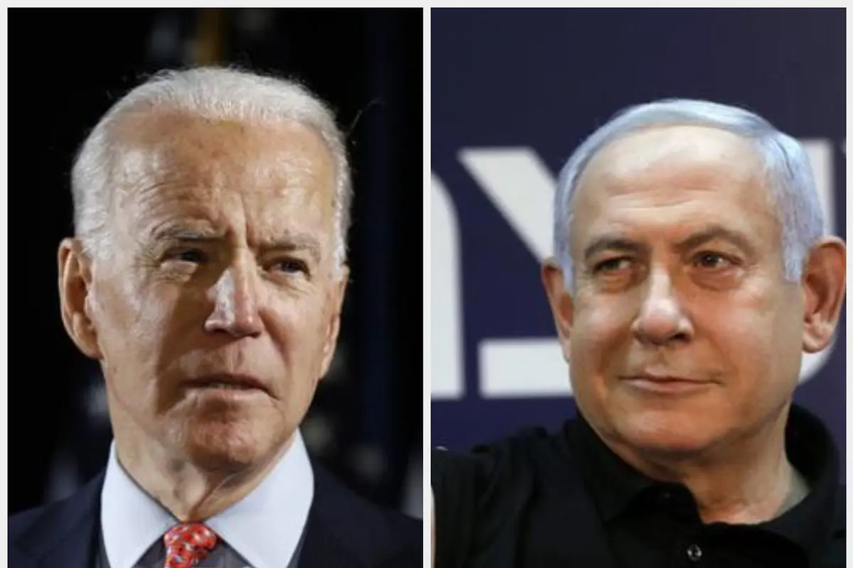Presiden AS Joe Biden dan PM Israel Benjamin Netanyahu.