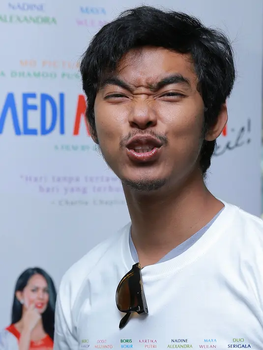 Perdana main film, keahlian Dodit mengocok perut saat di atas panggung seakan hilang saat membintangi film komedi garapan sutradara Fajar Krisyanto alias Cuk FK. (Galih W. Satria/Bintang.com)