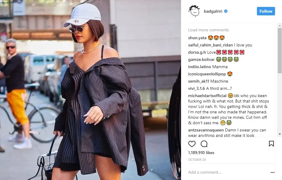 Simak inspirasi gaya sporty dari Rihanna berikut ini. (Foto: Instagram/@badgirlriri)